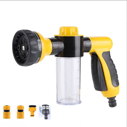High-Pressure Sprayer Nozzle Hose Dog Shower Gun - 3 Mode Adjustable Foam Pet Wash Cleaning Tool