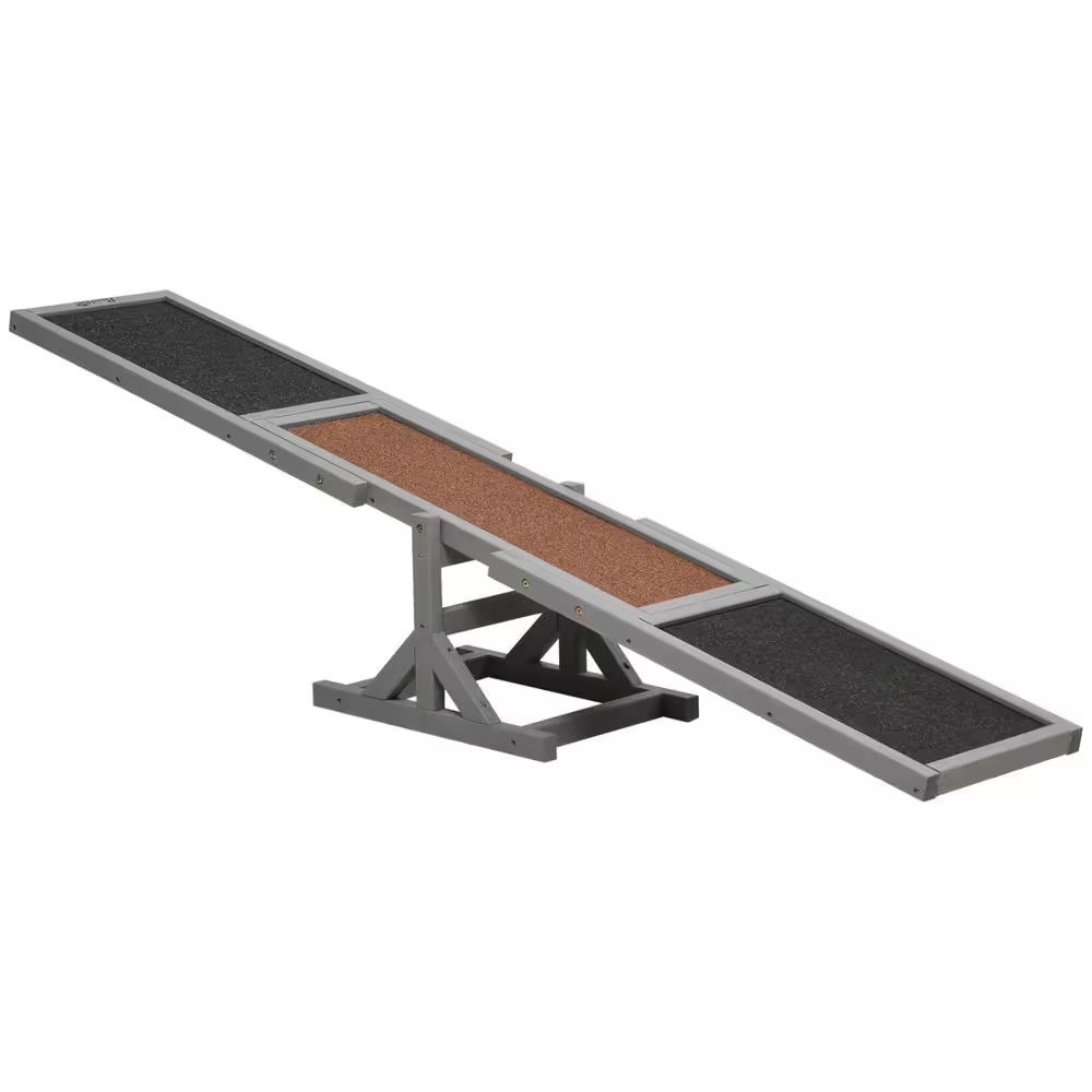 PawHut Dog Agility Seesaw – Durable, High-Traction Agility Equipment for Training & Exercise | Suitable for Dogs up to 110 lbs