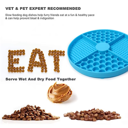 Pet Supplies Silicone Licking Mat for Cats & Dogs, Slow Feeder with Suction Cup, Anxiety-Relieving Licking Pad for Pets