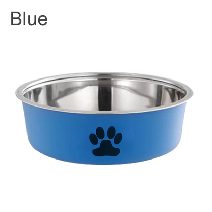 Stainless Steel Dog Water Bowl with Non-Slip Rubber Base, Small Cats and Dogs Drinking Feeding Pet Bowl