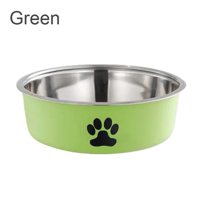 Stainless Steel Dog Water Bowl with Non-Slip Rubber Base, Small Cats and Dogs Drinking Feeding Pet Bowl