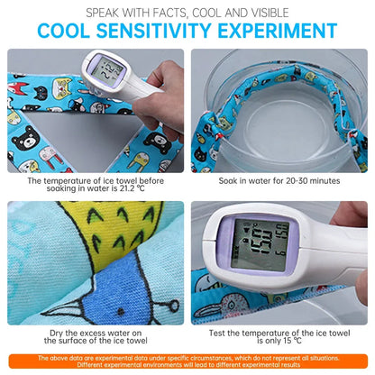 Pet Cooling Ice Scarf – Adjustable Cooling Collar for Dogs & Cats, Heatstroke Relief Towel