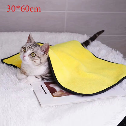 60x160cm Pet Towel – Quick-Drying Coral Velvet Dog and Cat Bath Towel Soft & Absorbent