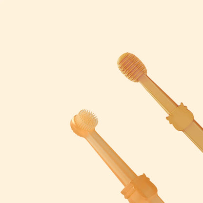 Pet Dog Toothbrush with Tongue Scraper – Soft Silicone Dual Head for Dogs & Cats