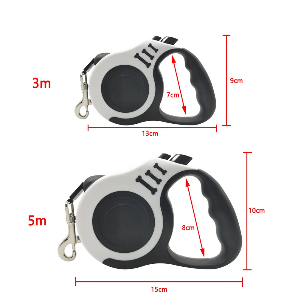 Automatic Retractable Dog Leash - 3M/5M Nylon Traction Rope for Small & Medium Dogs & Cats | Strong and Durable Leash