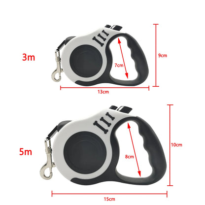 Automatic Retractable Dog Leash - 3M/5M Nylon Traction Rope for Small & Medium Dogs & Cats | Strong and Durable Leash