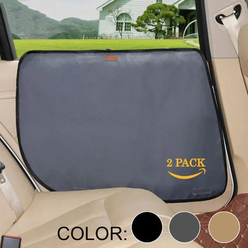 2PCS Dog Car Door Cover – Waterproof 600D Oxford Cloth, Non-Slip Scratch Guard