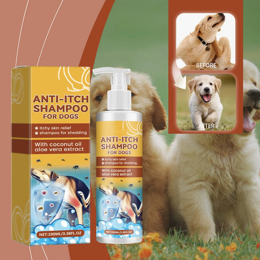 100ml Itch Shampoo for Dogs – Anti-Itch, Allergy Relief, Nourishing Hair Care