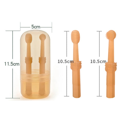 Pet Dog Toothbrush with Tongue Scraper – Soft Silicone Dual Head for Dogs & Cats