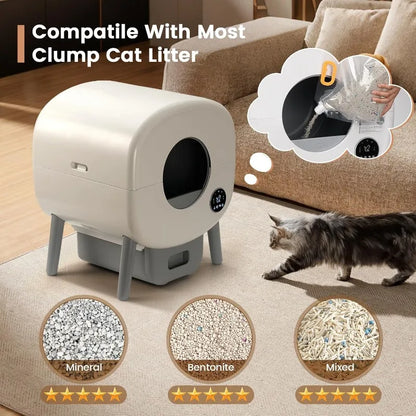 Self-Cleaning Litter Box for Cats | Automatic Waste Removal & Smart App Control