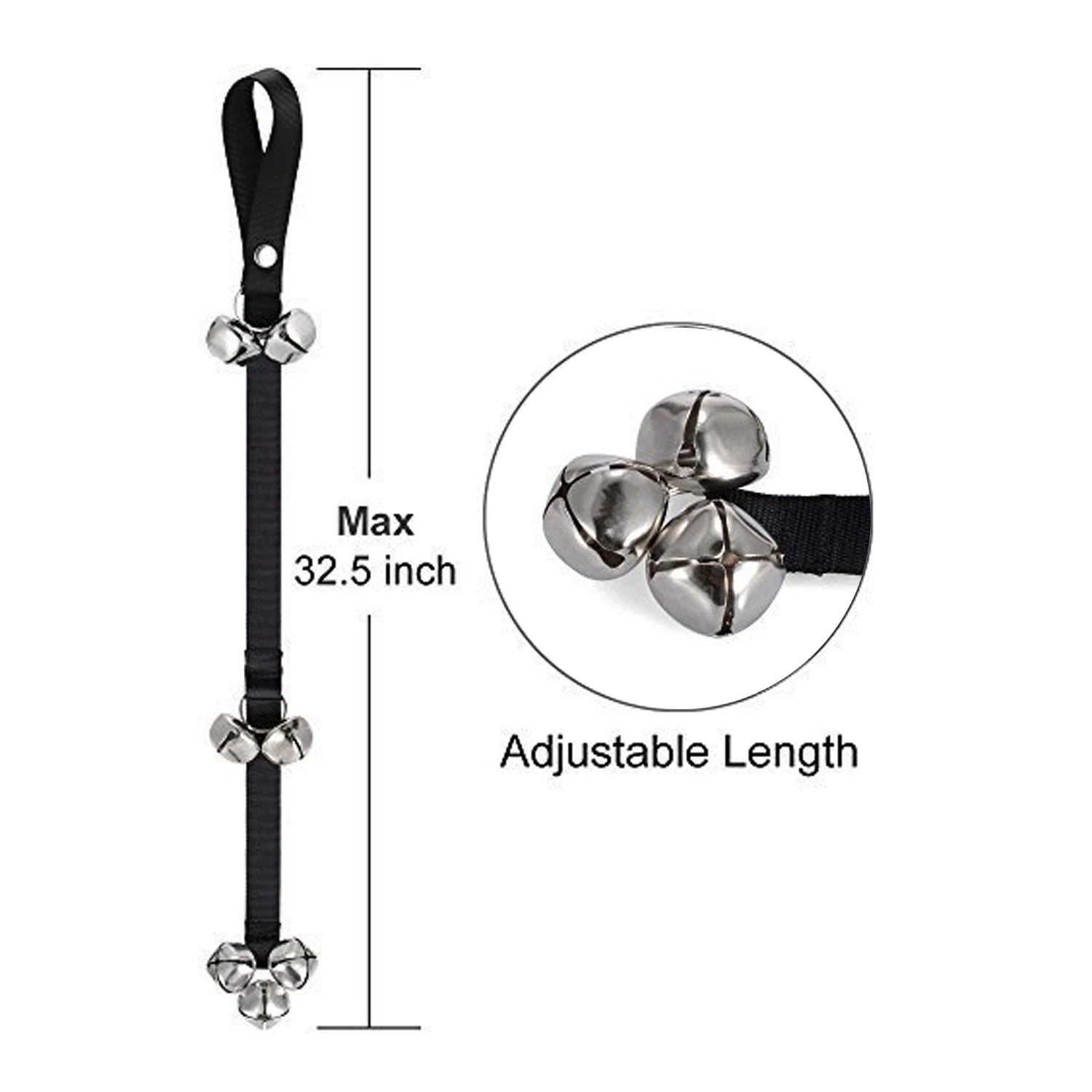 Pet Training Doorbell Rope for Dogs – Adjustable Length Dog Toilet Training Bells | Loud & Durable Metal Bells