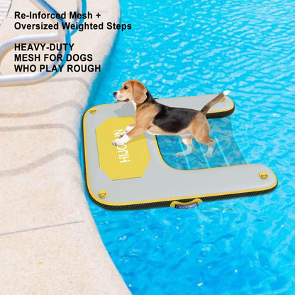 HIJOFUN Inflatable Dog Boat Ramp – Heavy-Duty, Anti-Slip Water Ramp for Dogs | Up to 220 lbs