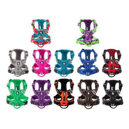 Truelove Reflective Nylon Dog Harness | No Pull, Adjustable Vest for Medium & Large Dogs | Comfortable & Safe Walking