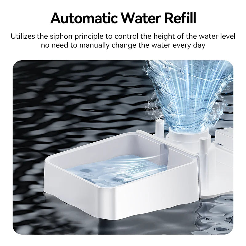 8.5L Automatic Pet Feeder & 3.5L Water Fountain - WIFI App Remote Control Smart Dog Food Dispenser & Gravity Water Drinker