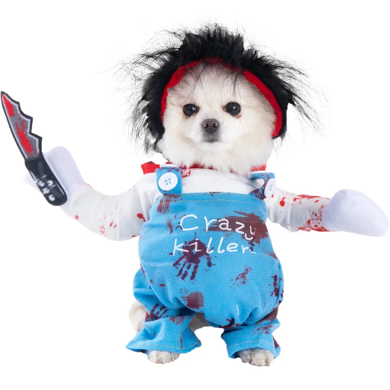 Halloween Dagger Pet Costume – Funny Knife Holding Dog Clothes & Cat Transformation Outfit